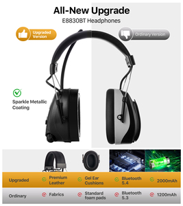 <span class=keywords><strong>Casque</strong></span> antibruit Bluetooth, protection auditive électronique, écouteurs 30dB, <span class=keywords><strong>casque</strong></span> de sécurité pour le tir avec Bluetooth - Product Image 2