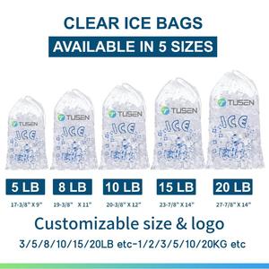 Bolsas <span class=keywords><strong>de</strong></span> Plástico Transparente con Logotipo Personalizado TUSEN, 3lb/5lb/8lb/10lb/20lb/25lb, con Cordón - Product Image 2