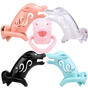 Dispositivo de Castidad Masculino Grande con Forma de Delfín, Jaula para Pene Reutilizable de Resina ABS, Juguete Sexual para Hombres, BDSM, Fetichismo, Bondage, Varios Colores Disponibles - Product Image 1