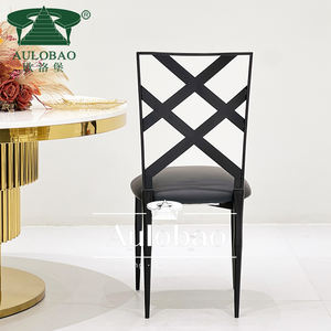 Alquiler de fiesta Cross Back Black Aluminio Metal Boda Evento Silla - Product Image 5