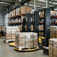 Machine d'emballage automatique de palettes robuste avec balance intégrée, machine d'emballage de palettes extensibles personnalisée