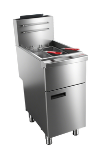 Двухкорзинная газовая фритюрница из нержавеющей стали, работающая на пропане/природном газе, объемом 1,5–9,3 л, с шумоподавлением и полной гарантией для кухонь - Product Image 3