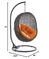 Fauteuil suspendu œuf Lovezone de haute qualité, confortable et durable, personnalisé, moderne, pour extérieur, parc, cour, hôtel, jardin, salon - Vente en gros