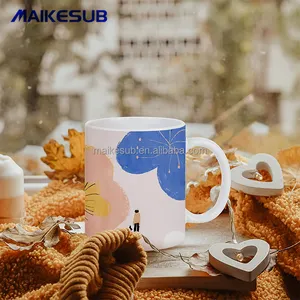 Personalized 11oz 330ml Daily Use White Mug Customizable Logo Sublimation Coffee Cup Tea Travel