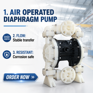 Factory Promotion Type Air Powered Double Diaphragm <b>Pump</b> for Chemical/industry <b>Waste</b> Water Treatment - Product Image 1