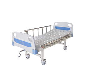 Lit d'hôpital d'équipement médical Lit manuel de chambre de patient avec 1 lit d'hôpital d'acier inoxydable bon marché de manivelles - Product Image 3