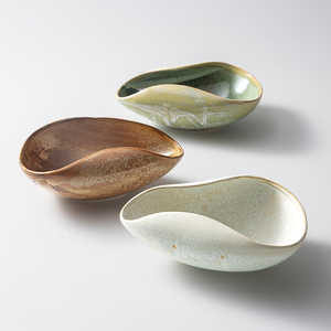 Assiettes en porcelaine minimalistes au design artistique, vaisselle unique pour entrées de fruits de mer, plats en céramique, bols créatifs, vaisselle pour restaurant - Product Image 4