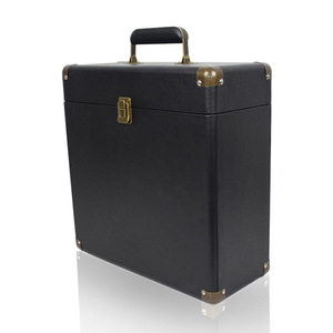 Boîte de rangement pour disques vinyles Skywin 345X150X370MM MDFPVC, support CD pour 30 grands disques - Product Image 4