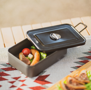 DF216 Recipiente Ultraligero para Comida de Aleación de Aluminio con Asa Plegable y Tapa - Product Image 3