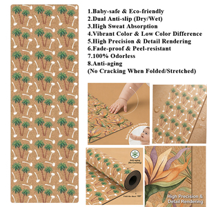 Tapete de Yoga Premium de Corcho, Tapete de Yoga Grueso de Corcho Orgánico al por Mayor, Logotipo Personalizado, Tapete de Yoga Ecológico, Acolchado, Gran Agarre - Product Image 1