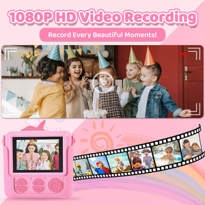 Cámara para Niños con Zoom Óptico <10x, Baja Iluminación, Impresora Instantánea HD Mini, Regalo de Cumpleaños para Niños con Carcasa y Tarjeta de 32GB - Product Image 5