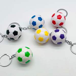 Porte-clés créatif en plastique Ligweig en forme de ballon de football, 4 cm, impression numérique de dessin animé, grand pendentif pour accessoires - Product Image 2