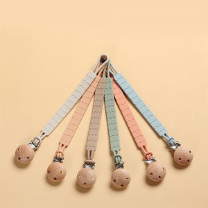 Fabricante Reutilizable Nipple Holder Dummy <span class=keywords><strong>Chupete</strong></span> Titular Madera Bebé <span class=keywords><strong>Chupete</strong></span> Clip Cadena Silicona Accesorios Infantiles - Product Image 1