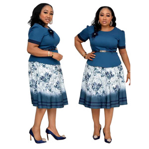 Vestido Casual <span class=keywords><strong>de</strong></span> Moda para Mujer, <span class=keywords><strong>Talla</strong></span> <span class=keywords><strong>Grande</strong></span>, Estilo Africano, Diseño Floral, Última Moda 2022, Alta Calidad - Product Image 3