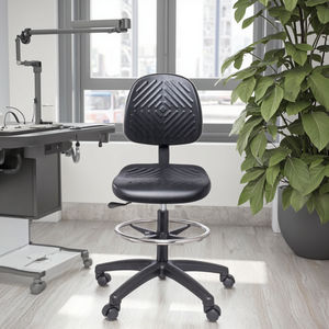 Moderna sedia dentale antistatica con braccioli regolabili in metallo resistente pannello di legno clinica mobili per laboratori - Product Image 1