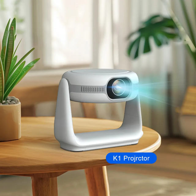 Home Theater Portable Mini Projector 4K Android Projector 200ANSI 3D with Battery 5G WIFI Outdoor Mini DLP Smart Projector