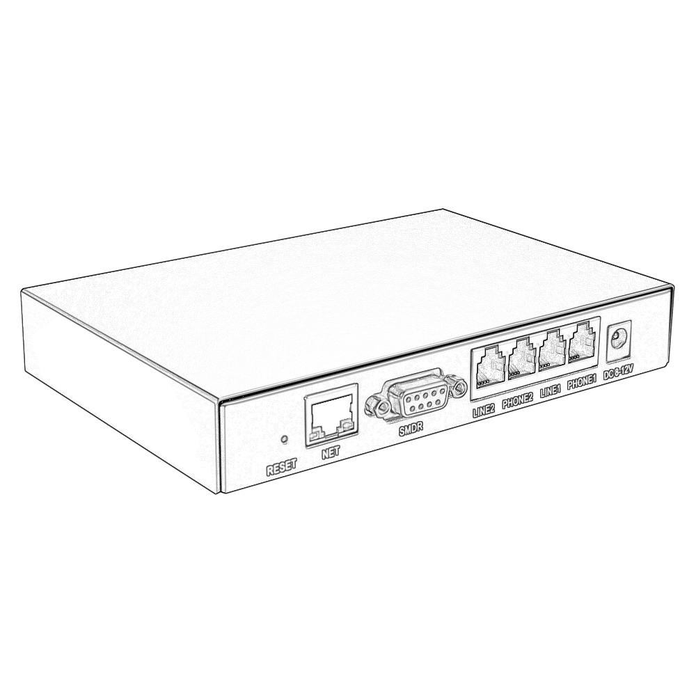 2CH integrado P2P Red de nube PBX SMDR CMS teléfono grabadora de 2 puertos/líneas independiente/Radio Voz registrador