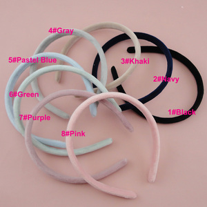 Bandeaux en plastique de velours doux pour enfants, bandeaux courts et en peluche, cerceaux de <span class=keywords><strong>cheveux</strong></span> pour filles, accessoires de bricolage, nouvelle collection, 12mm - Product Image 5