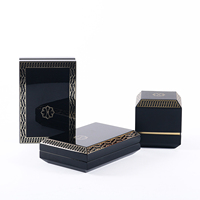 Boîte à parfum en bois ouverte de luxe personnalisée en laque de piano, emballage de boîte cadeau