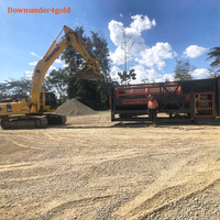 Installation de lavage d'or portable à grande échelle à faible consommation d'énergie avec trommel et séparation gravitaire pour l'orpaillage en rivière