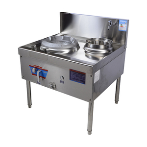 顶级商用不锈钢燃气炒锅炉2燃烧器炊具 - Product Image 1