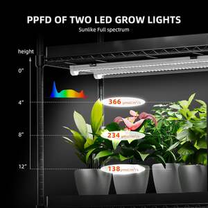 Support à plantes <span class=keywords><strong>Spider</strong></span> <span class=keywords><strong>Farmer</strong></span> à 6 niveaux avec 10 lampes de culture de 3 pieds, étagère pour plantes avec lampe LED à spectre complet 220W et tente de culture 1680D - Product Image 4