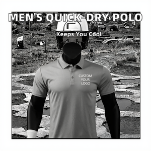 Camisa de Golf de Manga Corta para Hombre, con Botones y Cuello Solapa, Estampada, Deportiva, Transpirable, de Poliéster de Secado Rápido, Precio Bajo al por Mayor - Product Image 4