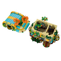 XMORK 2102 pièces de briques de construction à thème fleuriste mignonnes avec tige lumineuse, blocs de construction DIY pour boutique de fleurs, pour filles