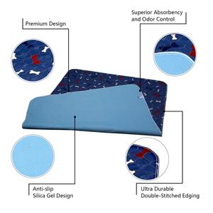 Top Seller Logo personalizable de alta calidad las últimas mascotas lavables impermeables absorbentes cachorro entrenamiento inodoro Wee Pee <span class=keywords><strong>Pads</strong></span> - Product Image 5