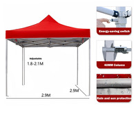 Carpas de Apertura Rápida para Ferias Comerciales, Toldos Plegables para Exteriores, Carpa Cuadrada 3x3, Sombrilla, Refugio de Cuatro Patas