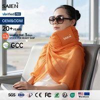 Écharpe personnalisée avec logo OEM/ODM, oreiller de voyage ergonomique à soutien cervical 360°, enveloppe en polaire, oreiller de sommeil pour avion, pour les voyages