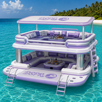 Plateforme flottante gonflable pratique pour l'eau, utilisation multi-scènes pour les loisirs aquatiques en plein air, les fêtes et les vacances