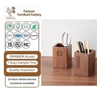 Porte-stylos en bois artisanal, idéal pour l'organisation du bureau, personnalisable avec un logo, porte-stylos en bois de manguier, cadeau d'entreprise