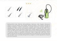 BMV S10 kablosuz renkli Doppler ultrason tarayıcı sığır atlar Ovine çiftlik teşhis için veteriner izleme cihazı
