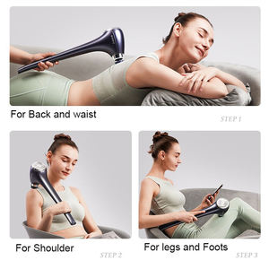 Massageador Manual Portátil de Percussão para Tecidos Profundos com Controle Manual e Fio, Dispositivo de Plástico para Massagem Corporal - Product Image 6