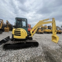 Mini-excavatrice Yanmar VIO55 d'occasion, 5,5 tonnes, bras à oscillation zéro, compacte, sur chenilles, pour les travaux en espace restreint