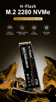 قرص صلب H-Flash Nvme 2280mm SSD M.2 ملحقات الكمبيوتر قرص صلب 256 جيجابايت 512 جيجابايت 1 تيرابايت SSD للحواسيب المحمولة