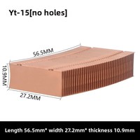 Radiateurs à ailettes en cuivre pur YT-11 violet pour carte graphique d'ordinateur portable, longueur personnalisable