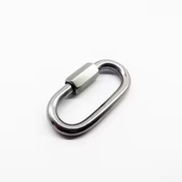 Mousqueton de verrouillage en acier inoxydable, connecteur rapide pour voiles d'ombrage et équipements de fitness
