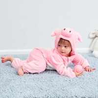 Pyjama Combinaison Bébé Unisexe Michley Printemps Automne Polyester Fermeture Éclair Bidirectionnelle Imprimé Animal Manches Longues Vente Directe Usine