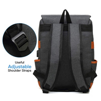 Mochila Unisex Elegante para Viajes de Negocios con Carga USB, Impermeable, Diseño de Marca, Proveedor Chino, para Portátil