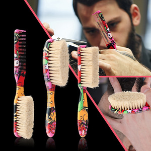 Spazzola per Barba e <span class=keywords><strong>Capelli</strong></span> a Doppia Testa in Crine di Cavallo Personalizzata con Logo, Stile Personalizzato per Uomo - Product Image 4