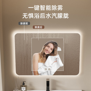 Italian Titanium Double-Layer <b>Bathroom</b> Vanity Solid <b>Wood</b> Cabinet Stone Slab Basin With Led <b>Mirror</b> - Product Image 1