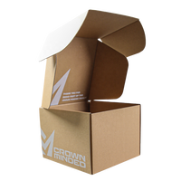 Boîtes d'expédition rigides avec impression de logo de taille personnalisée emballage en tissu pour chapeau boîte postale d'expédition noire boîtes en carton ondulé