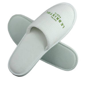 Vente en gros de pantoufles chinoises pantoufles d'hôtel en molleton de <span class=keywords><strong>velours</strong></span> corail avec logo personnalisé pantoufles jetables d'hôtel - Product Image 1