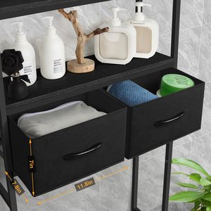 Organizadores de baño y soporte de almacenamiento de papel higiénico estante de almacenamiento de baño sobre estante de inodoro - Product Image 4