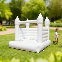 Château gonflable blanc fête commerciale cavalier videur blanc gonflable lune mariage sautant maison de rebond château gonflable blanc