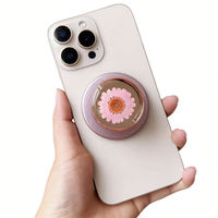 Support de téléphone rétractable en forme de fleur pour bureau, vente en gros, supports de téléphone mignons, magnétiques