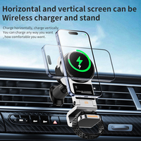 Soporte Magnético Inalámbrico para Coche 3 en 1 Multifuncional de Metal de 15W, Compatible con Ventilación de Aire, para Teléfono, Reloj y Auriculares, el Más Vendido de 2026
