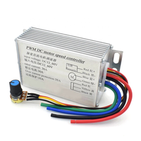 Contrôleur de régulateur de moteur à courant continu linéaire haute puissance 12V 24V 36V 48V 60V DC PWM Commutateur de vitesse infiniment variable 30A